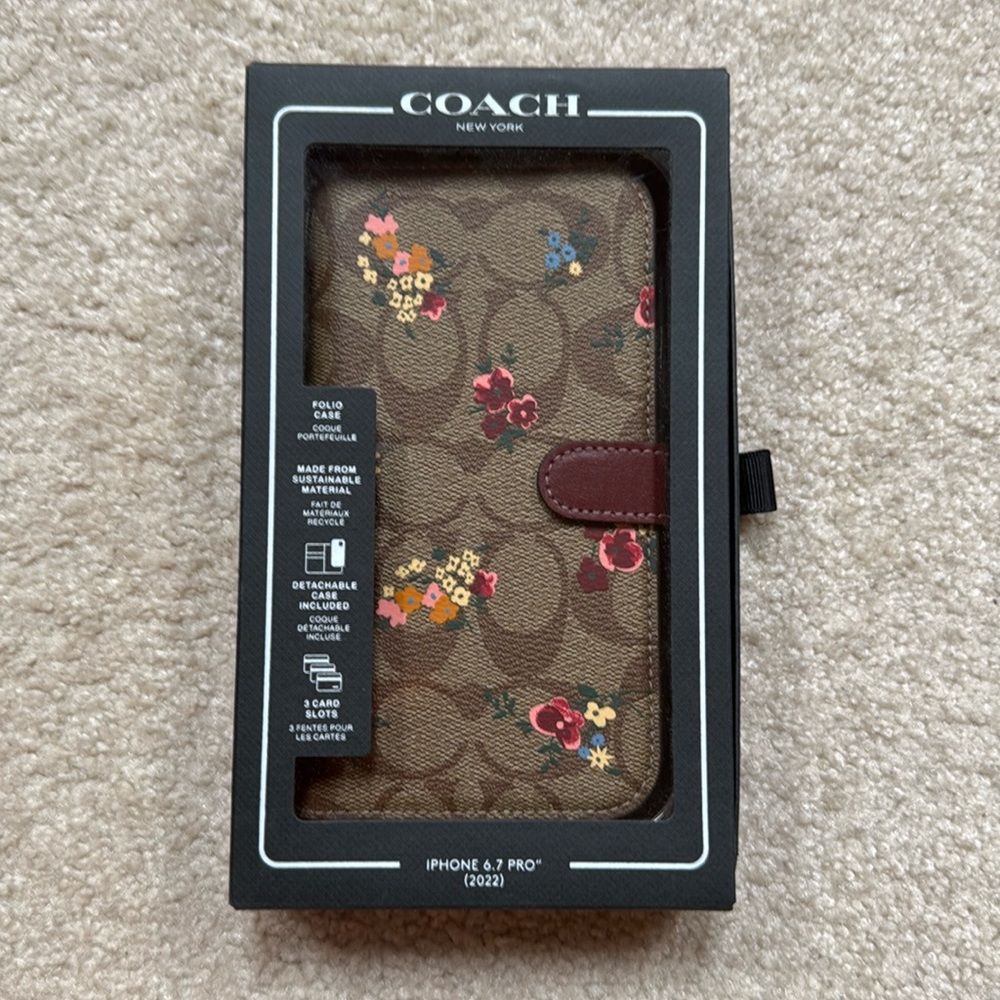 Coach folio case for IPhone 14 Pro Max